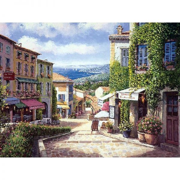Buy all your favorite Beautiful Village - DIY Painting By Numbers Kit on  the internet
